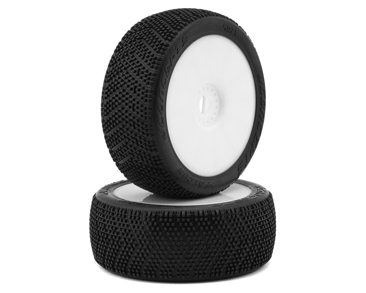 JConcepts Falcon Pre-Mounted 1/8th Buggy Tires (2) (Green)