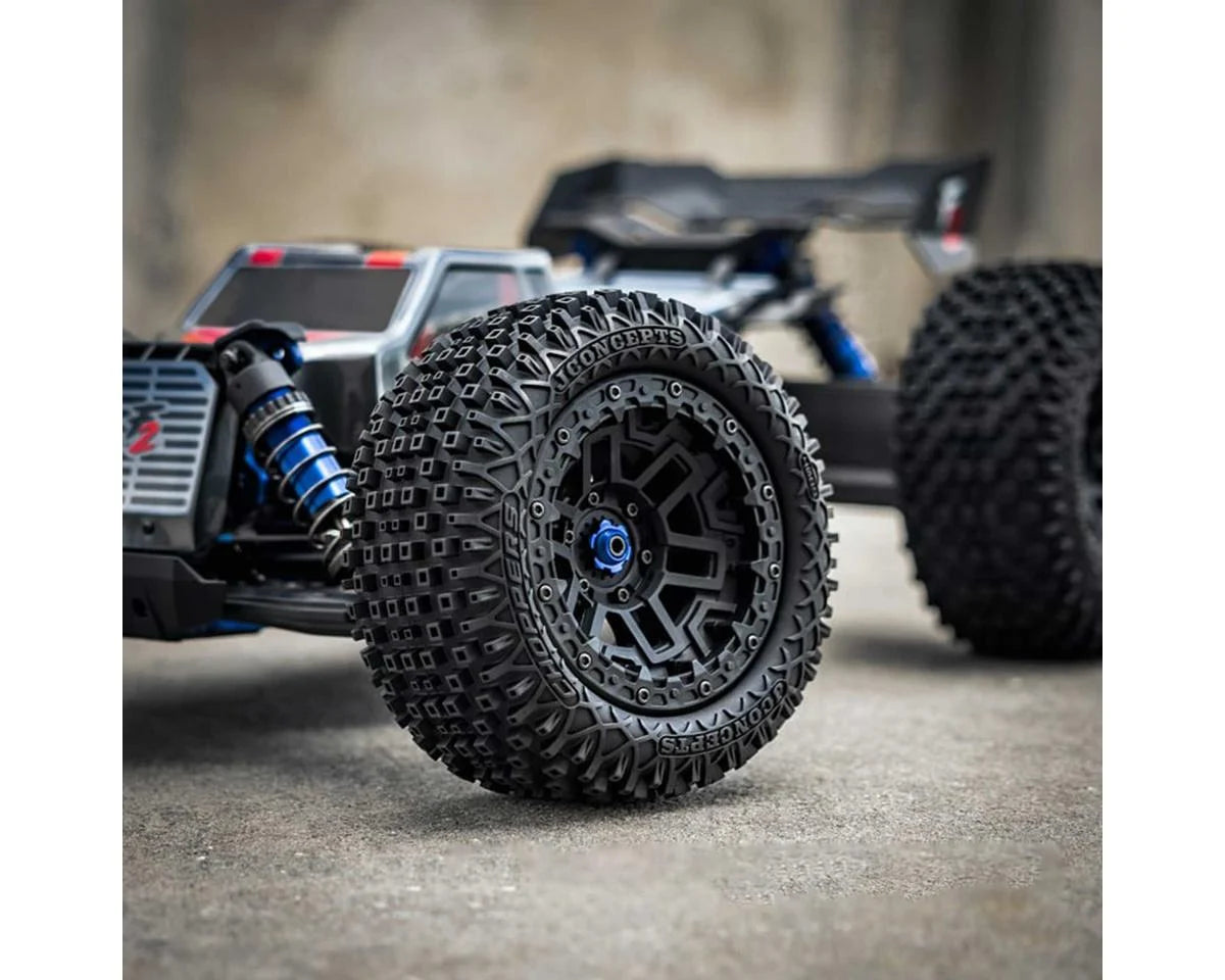 JConcepts Choppers Pre-Mounted Monster Truck Tires (Black) (2) w/17mm Hex