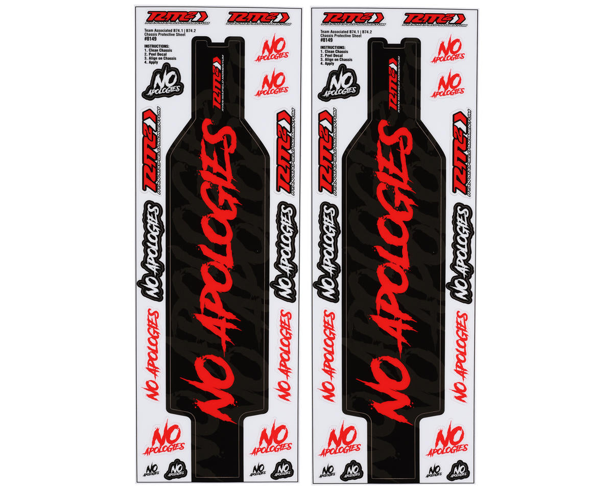 JConcepts AE B74.2/B74.2D "No Apologies" Precut Chassis Protective Sheet (2) (RM2)