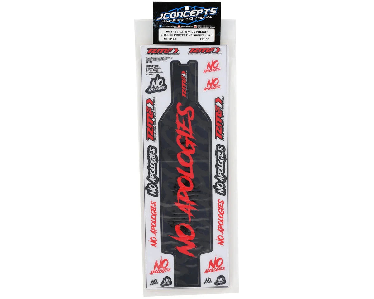 JConcepts AE B74.2/B74.2D "No Apologies" Precut Chassis Protective Sheet (2) (RM2)