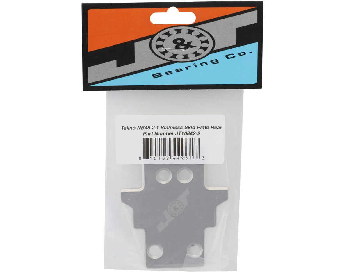 J&T Bearing Co. Tekno NB48 2.1/2.2 Stainless Steel Rear Skid Plate