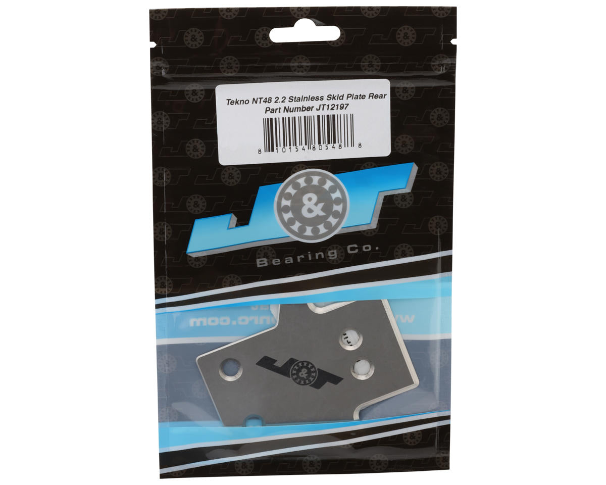 J&T Bearing Co. Tekno NT48 2.2 Stainless Steel Rear Skid Plate