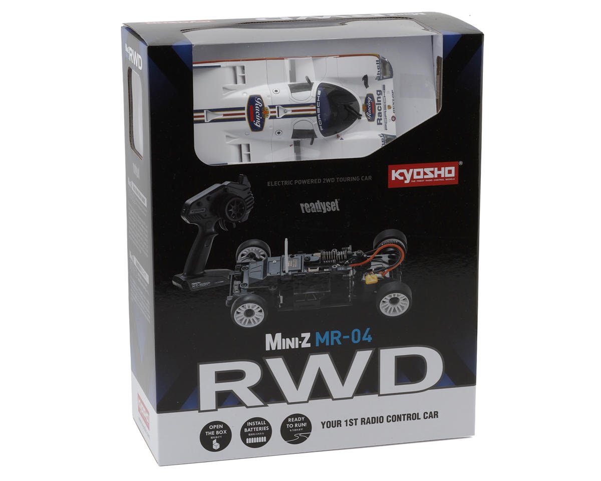 Kyosho MR-04 RWD Mini-Z ReadySet w/Porsche 962C Coupe Body (White/Blue)