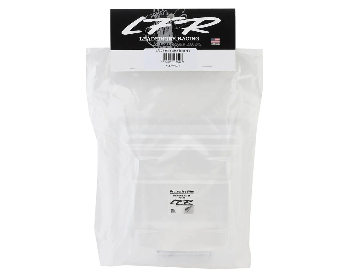 Leadfinger Racing Tactic 1/10 Lexan Wing (Clear) (2)