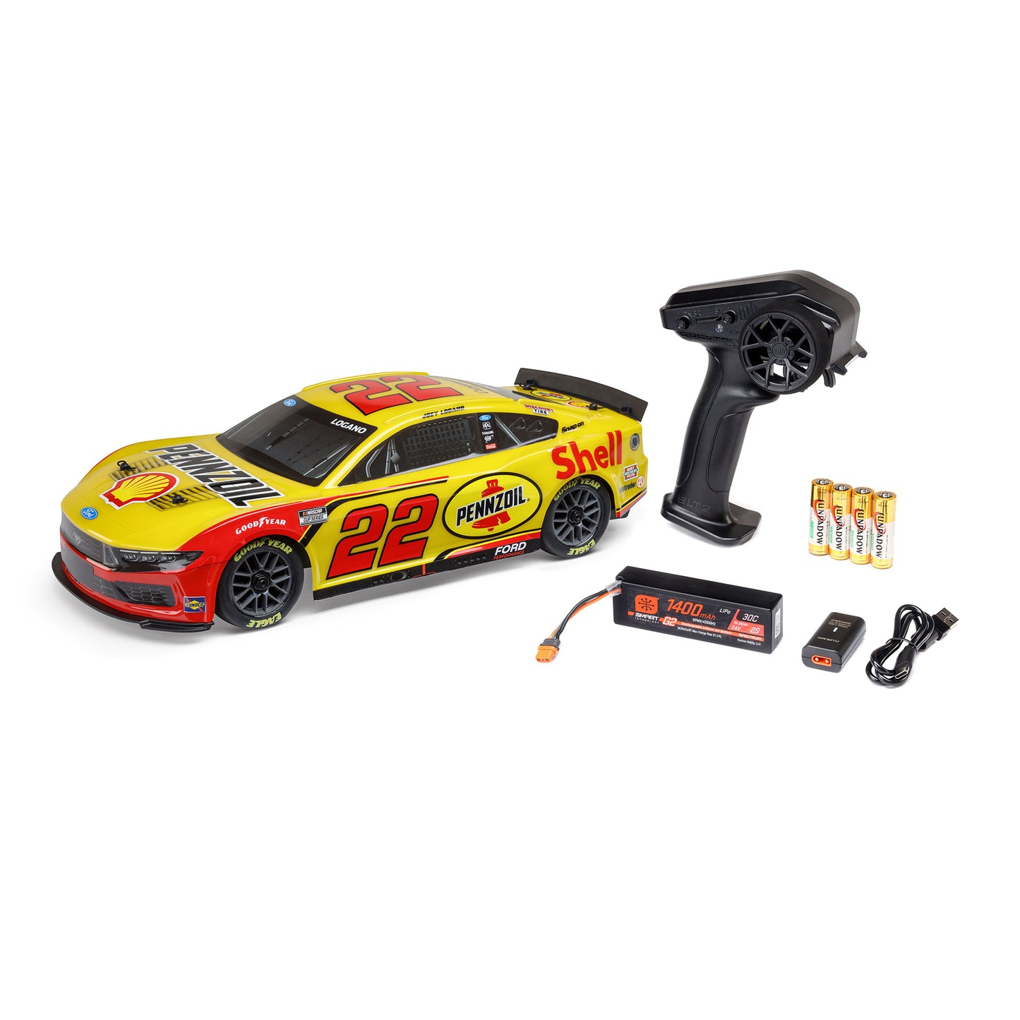 Team Losi 1/12 Scale NASCAR 2025 AWD RTR Brushed On-Road (Battery & Charger Included)