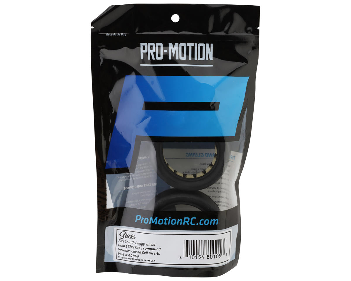 Pro-Motion Slicks 2.2'' Front Buggy 2WD/4WD Slick Tires (2) (Clay)(DD)