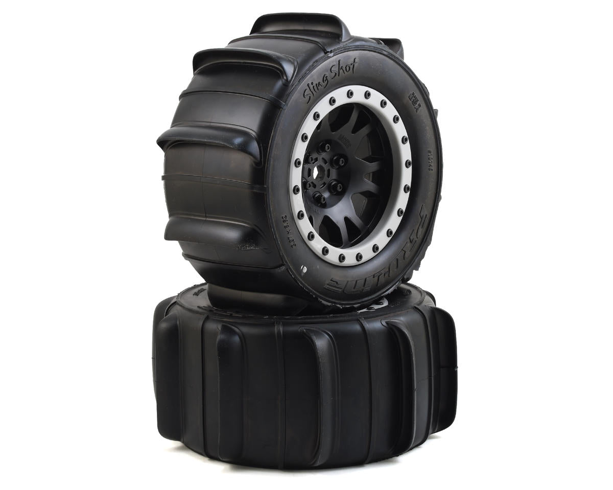 Proline Sling Shot - Pre-Mounted Sand Tires w/Impulse Pro-Loc Wheels (MX43) (Black) (2)