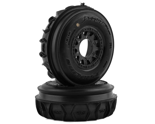 Proline SC Dumont Paddle/Rib 2.2/3.0 Pre-Mounted Front Tires w/Raid Wheels (CR3) (Black) (2) w/12mm Removable Hex