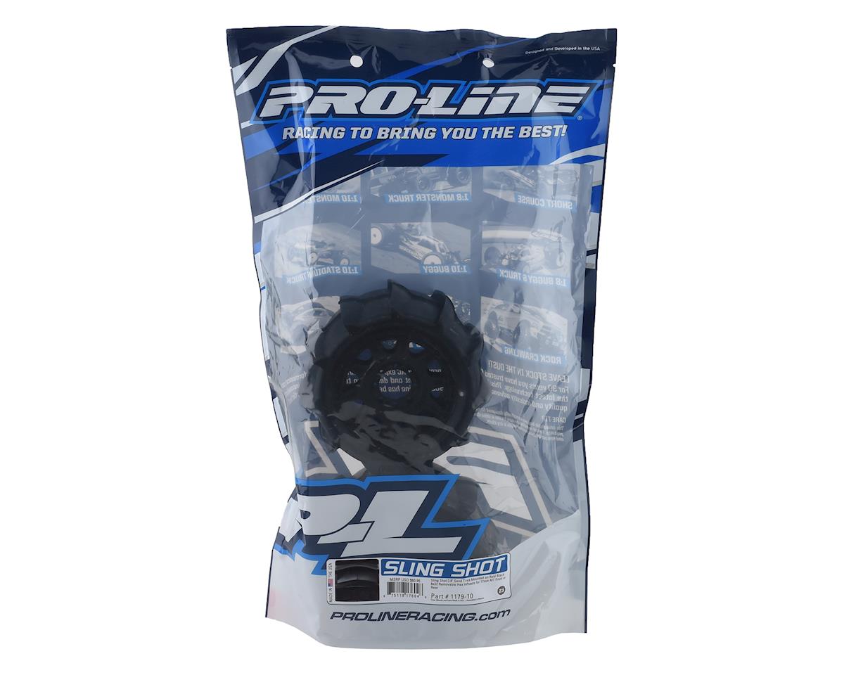 Proline Sling Shot 3.8" Tire w/Raid 8x32 Wheels (2) (Black) w/Removable Hex