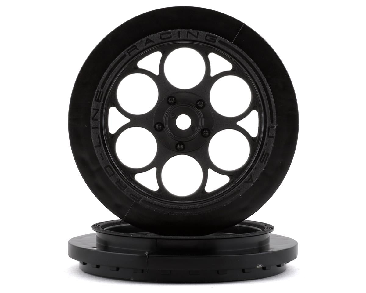 Proline Front Showtime - Front Drag Racing Wheels 12mm Hex (Black) (2)