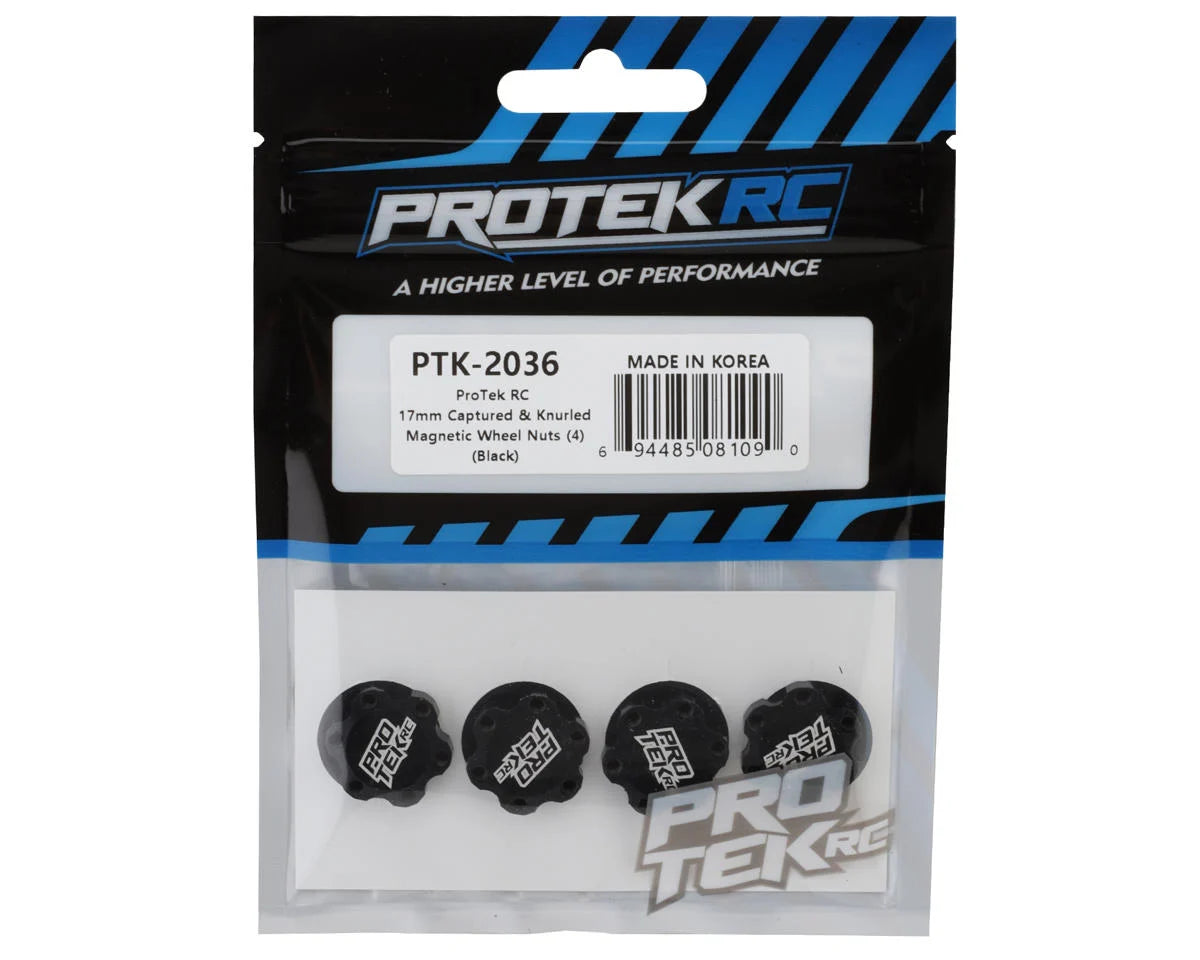 ProTek RC 17mm Captured & Knurled Magnetic Wheel Nuts (4)