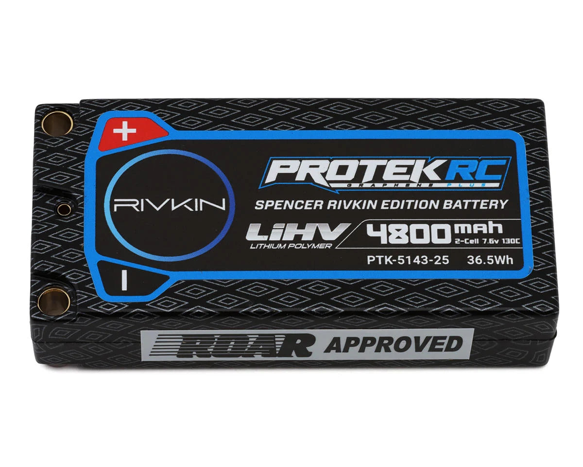 ProTek RC Spencer Rivkin 2S 130C Low IR Si-Graphene + HV ULCG Shorty LiPo Battery (7.6V/4800mAh)