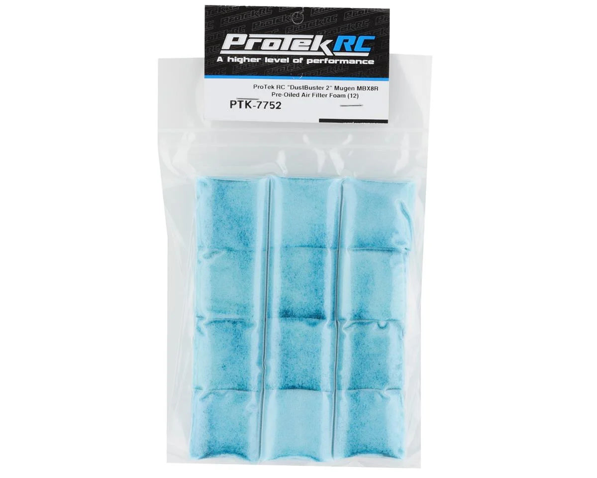 ProTek RC "DustBuster 2" Mugen MBX8R Pre-Oiled Air Filter Foam (12)