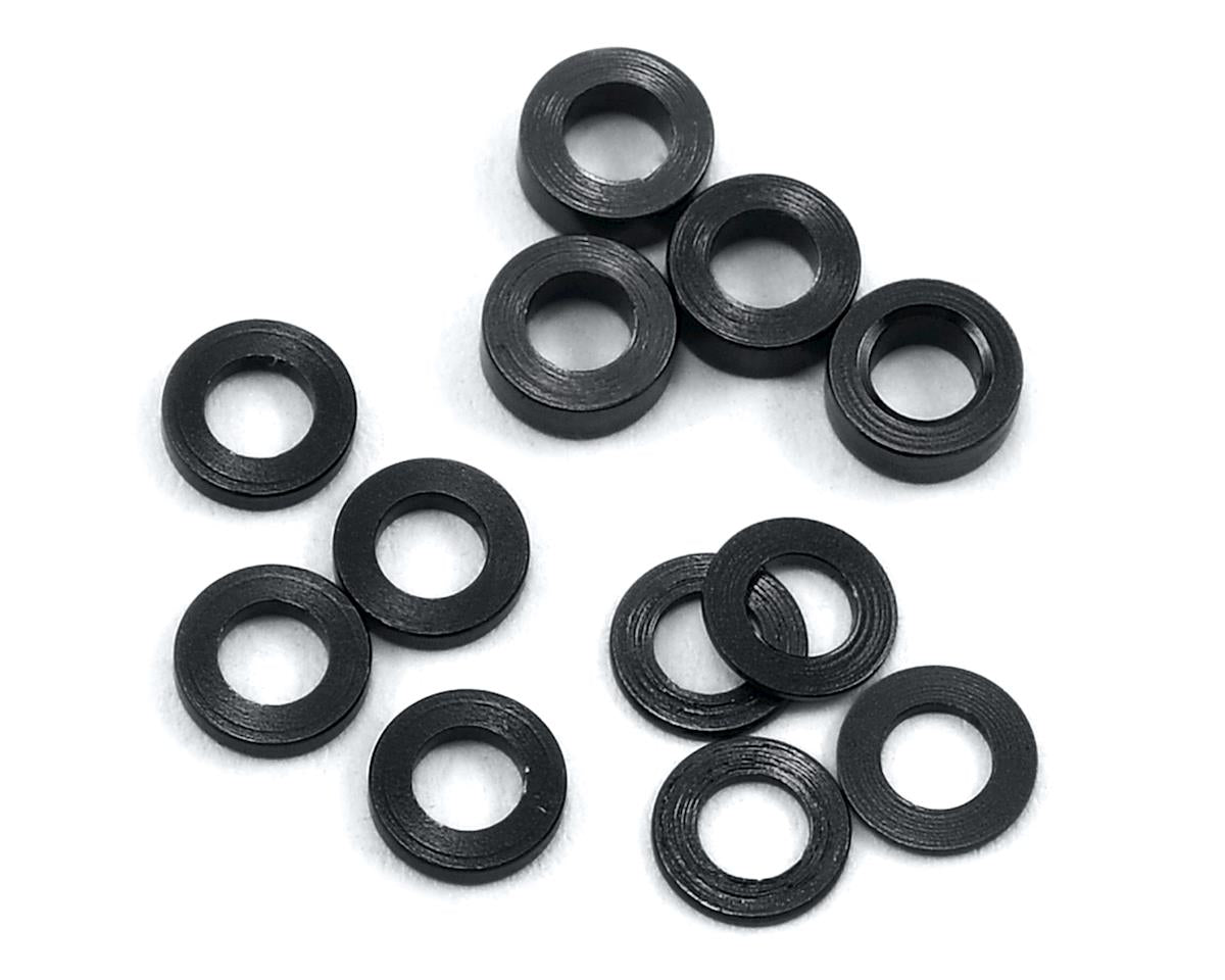 ProTek RC Aluminum Ball Stud Washer Set (Black / Bue) (12) (0.5mm, 1.0mm & 2.0mm)
