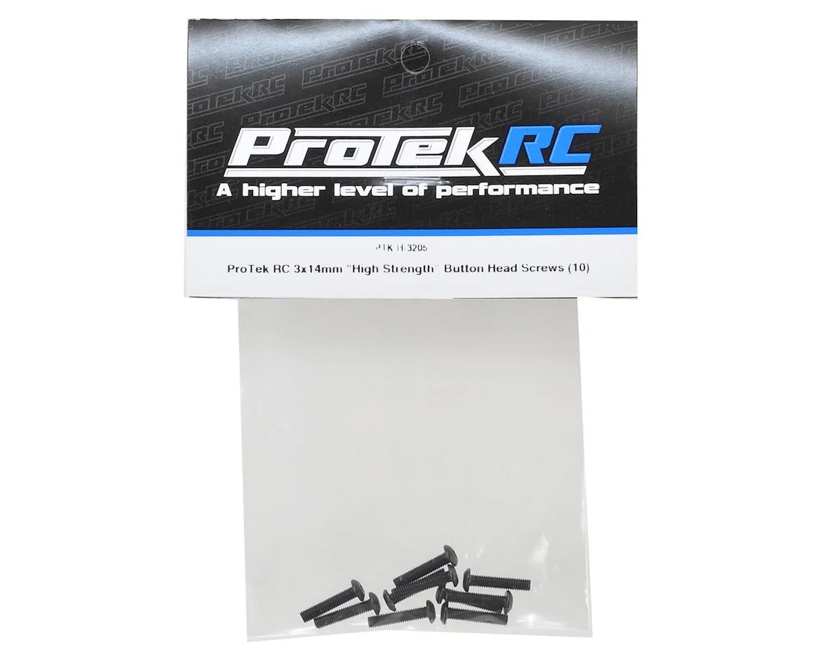 ProTek RC 3x14mm "High Strength" Button Head Screws (10)