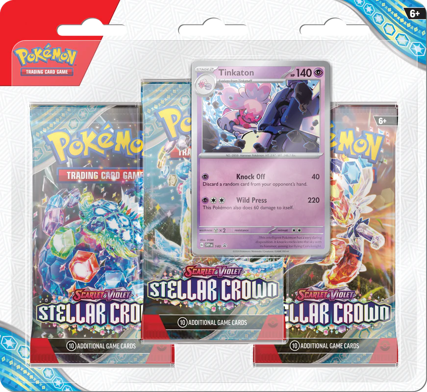 Pokémon Stellar Crown 3 Pack Blister