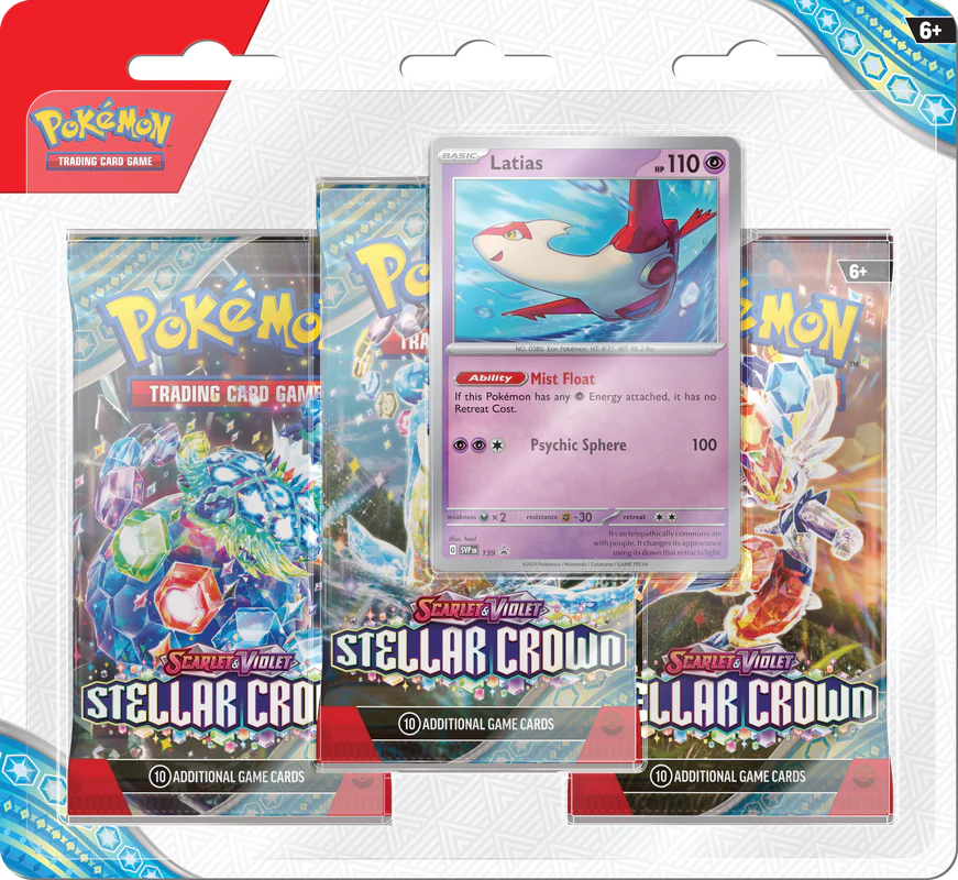 Pokémon Stellar Crown 3 Pack Blister