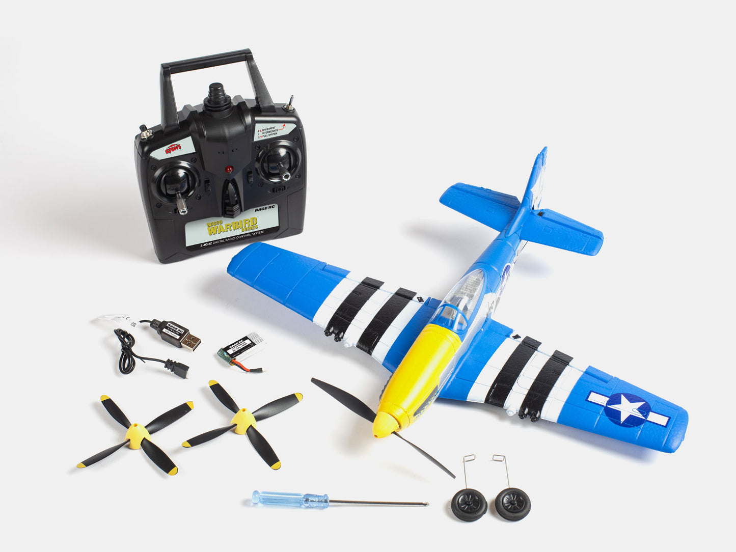 Rage RC P-51D Obsession Micro RTF Airplane with PASS (Pilot Assist Stability Software) System