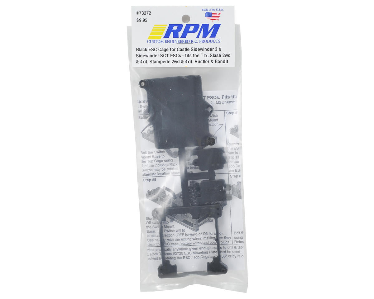 RPM Sidewinder 3/SCT ESC Cage for Traxxas 1/10 (Black)