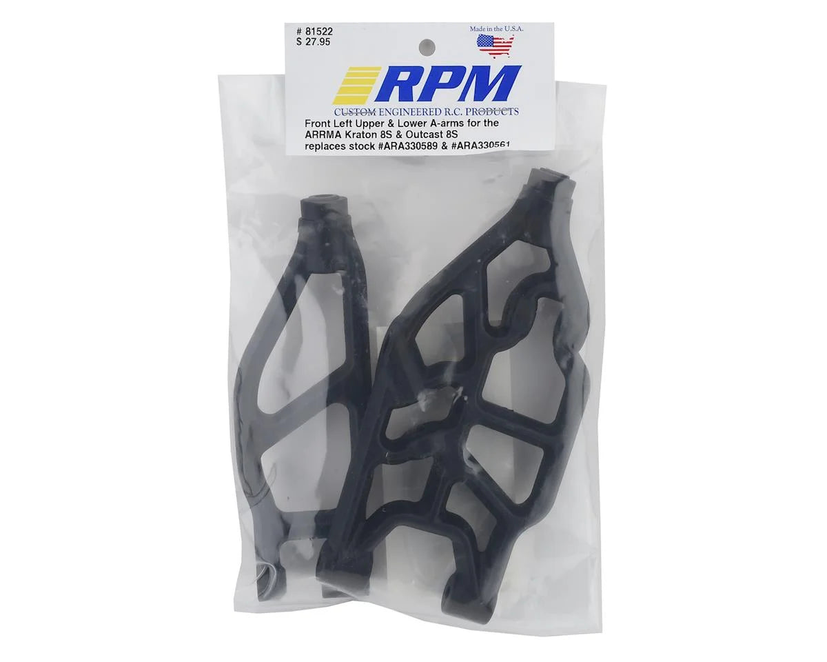 RPM - Arrma 8S BLX Front Left Upper & Lower Suspension Arms (2)