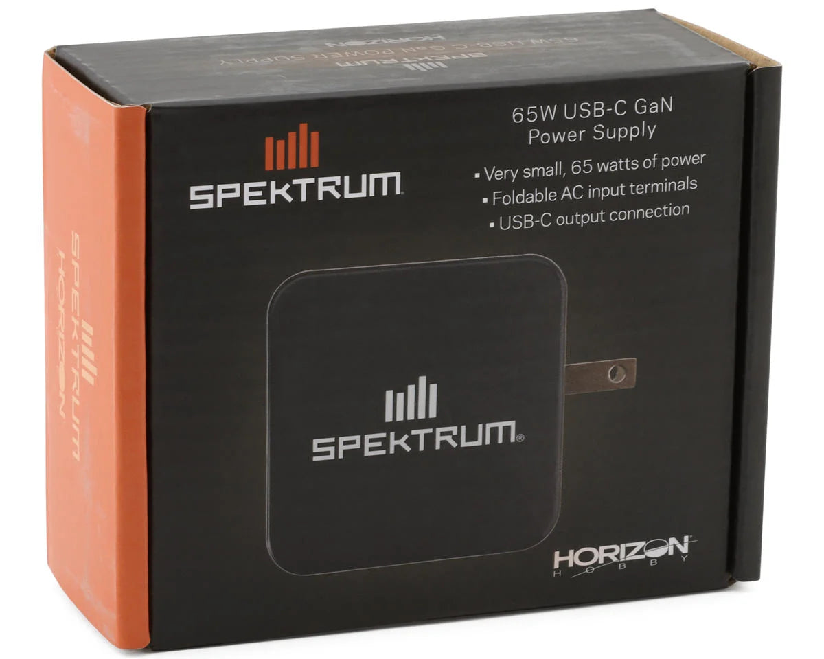 Spektrum RC Spektrum 65W USB-C GaN Power Supply w/Type-C Charge Cable