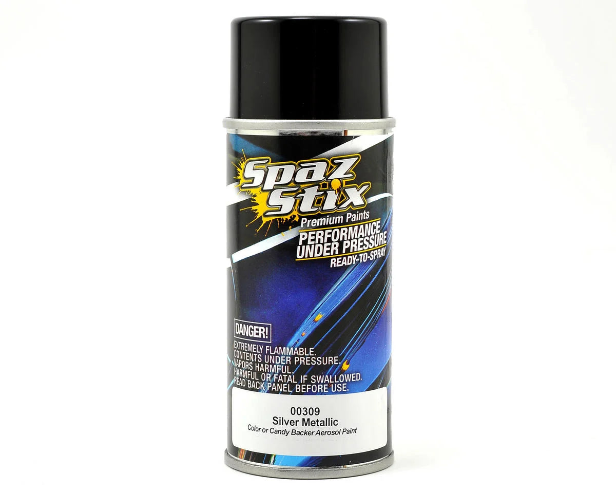Spaz Stix "Silver Metallic" Backer Spray Paint (3.5oz)
