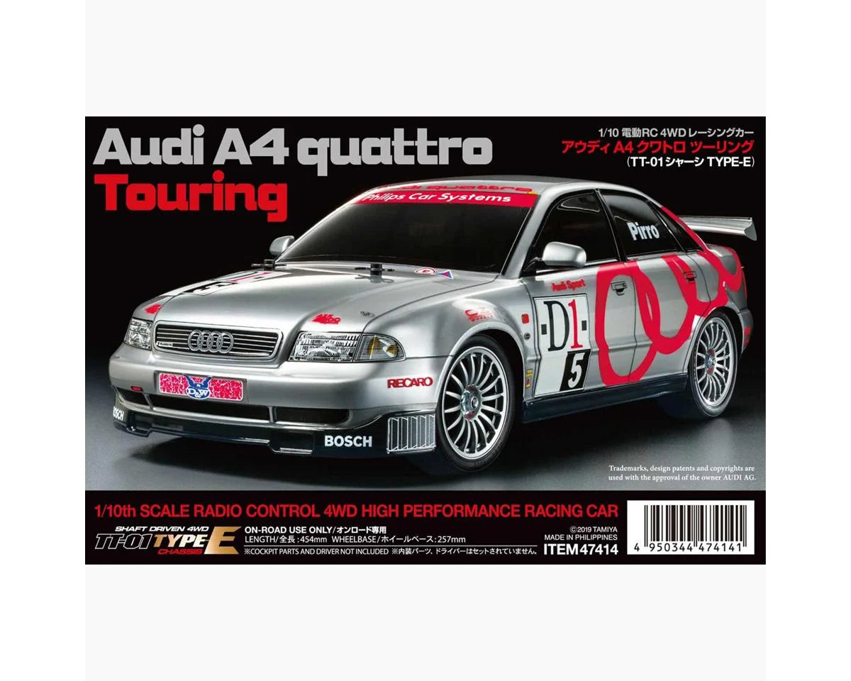 Tamiya Audi A4 Quattro 1/10 4WD Electric Touring Car Kit (TT-01E)