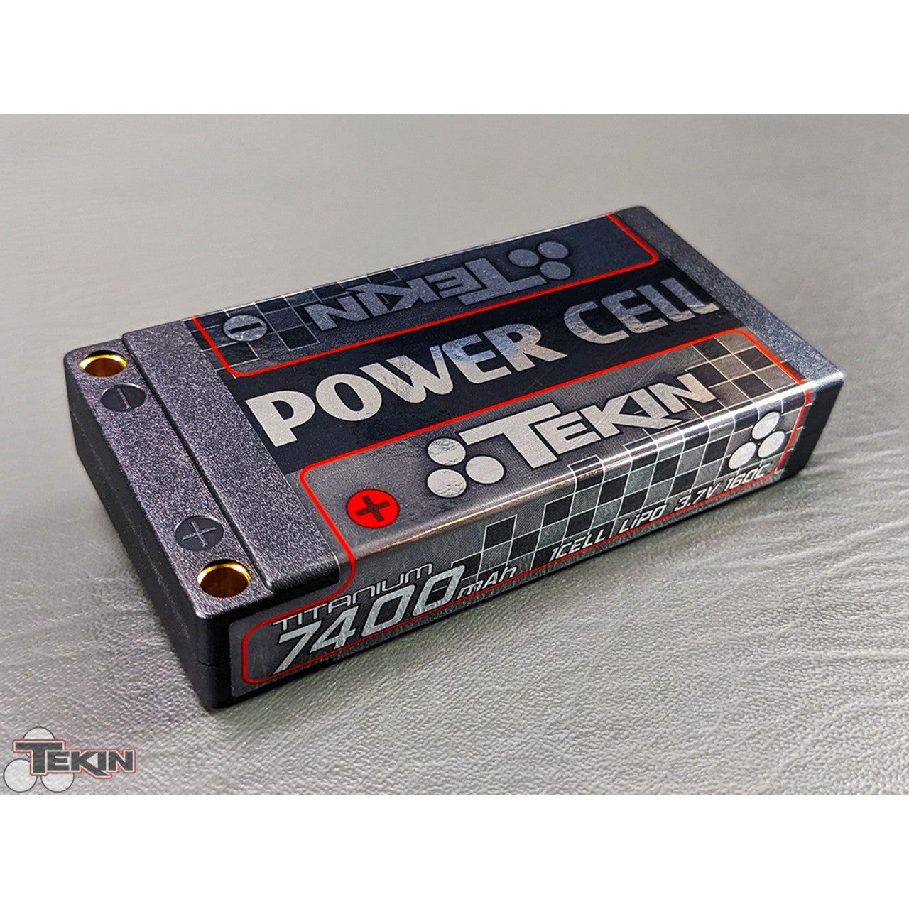 Tekin Titanium Power Cell 1S Shorty LiPo Battery 160C (3.7V/7400mAh) w/5mm Bullets TEKTT1650