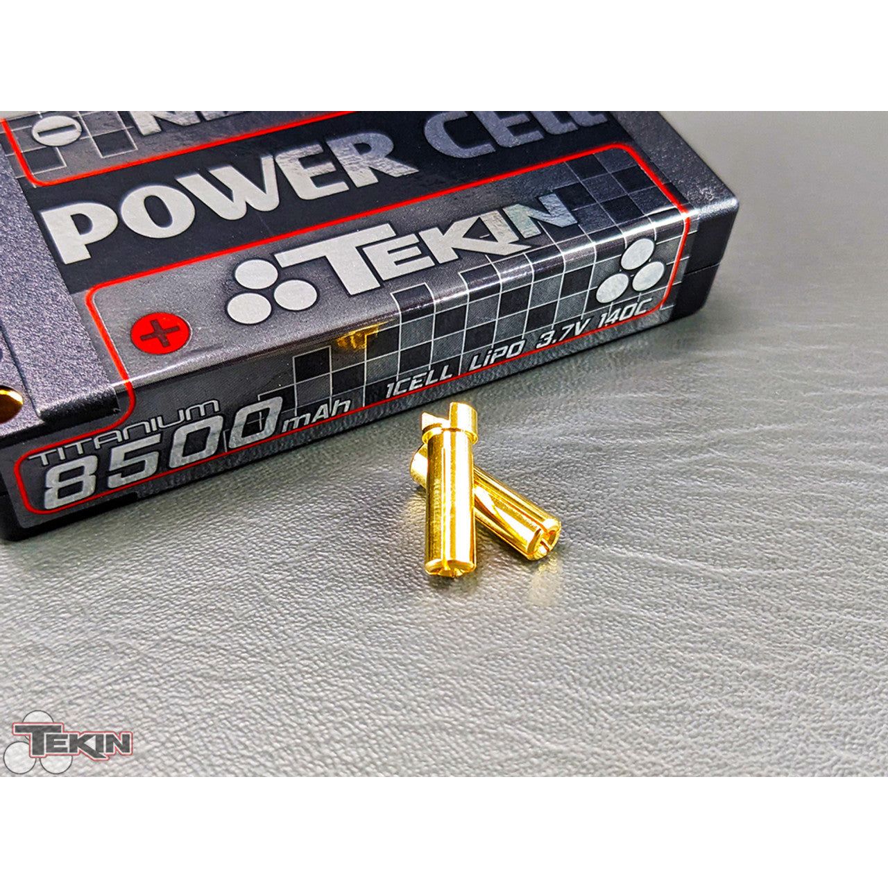 Tekin Titanium Power Cell 1S LiPo Battery 140C (3.7V/8500mAh) w/5mm Bullets TEKTT1651