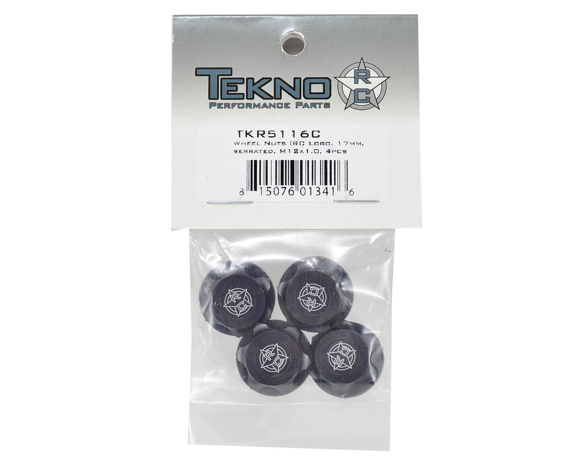 Tekno RC Aluminum 17mm Serrated Fine Thread Wheel Nut (Gun Metal) (4)