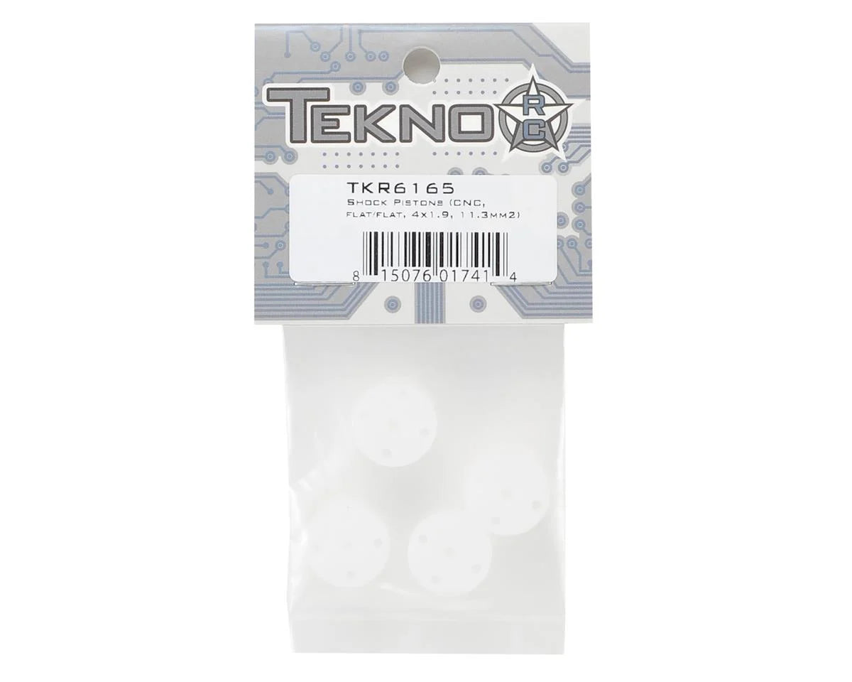 Tekno RC CNC Flat/Flat Shock Pistons (4) (4x1.9mm)