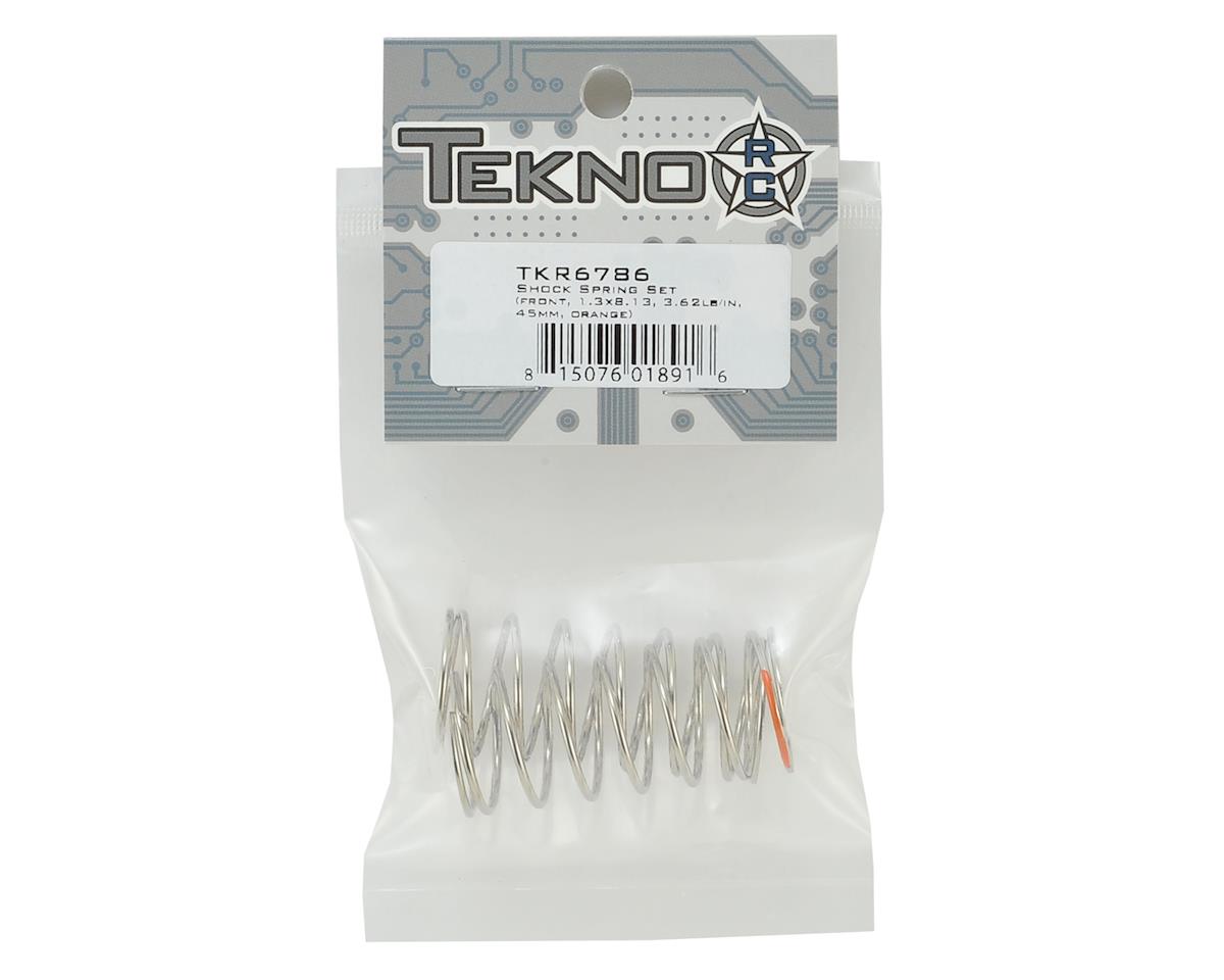 Tekno RC 45mm Front Shock Spring Set (Orange - 3.62lb/in) (1.3x8.13)