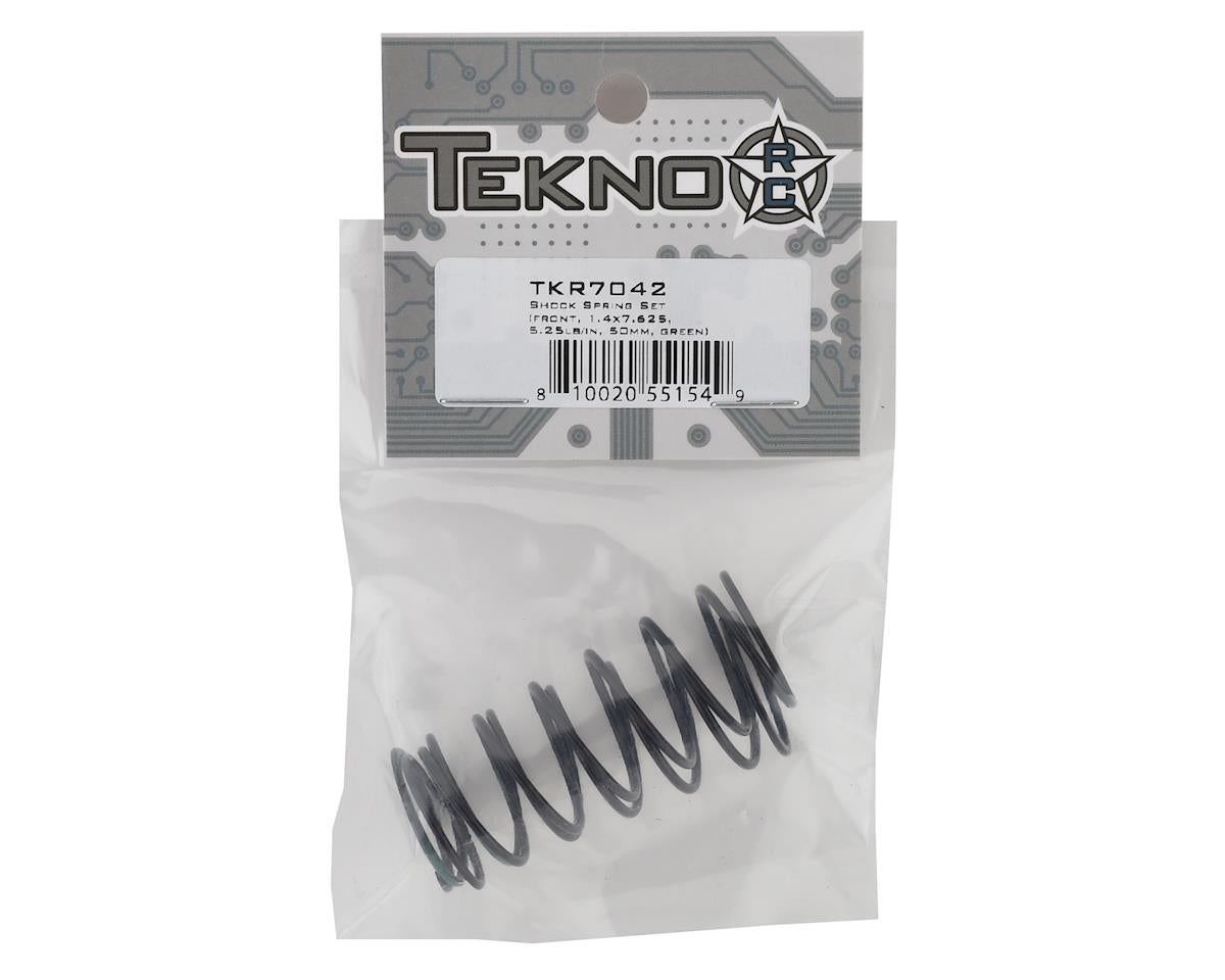 Tekno RC 50mm Front Shock Spring Set (Green) (2) (5.25lb-in)