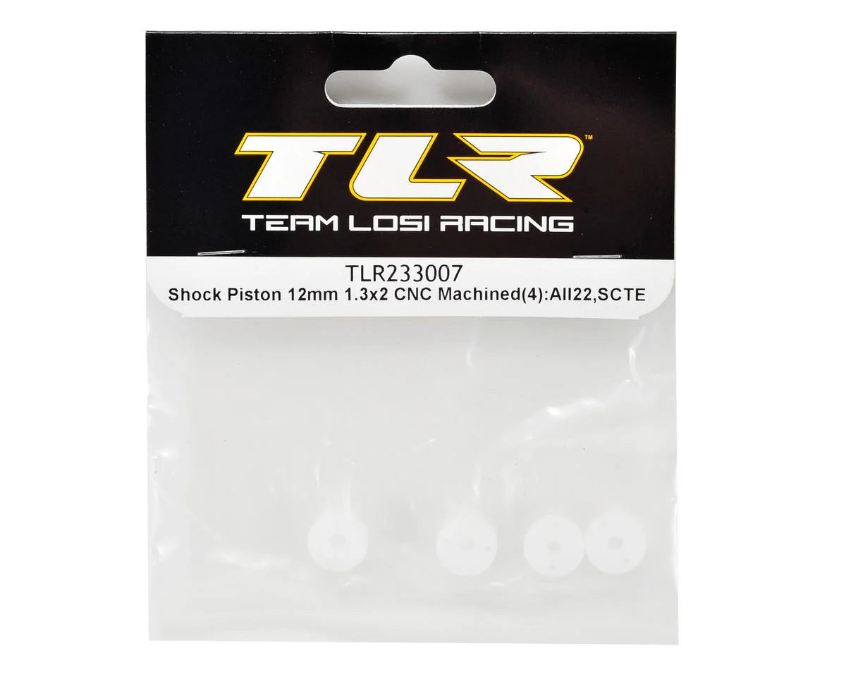 Team Losi Racing 12mm CNC Machined Shock Piston Set (4) (1.3x2)