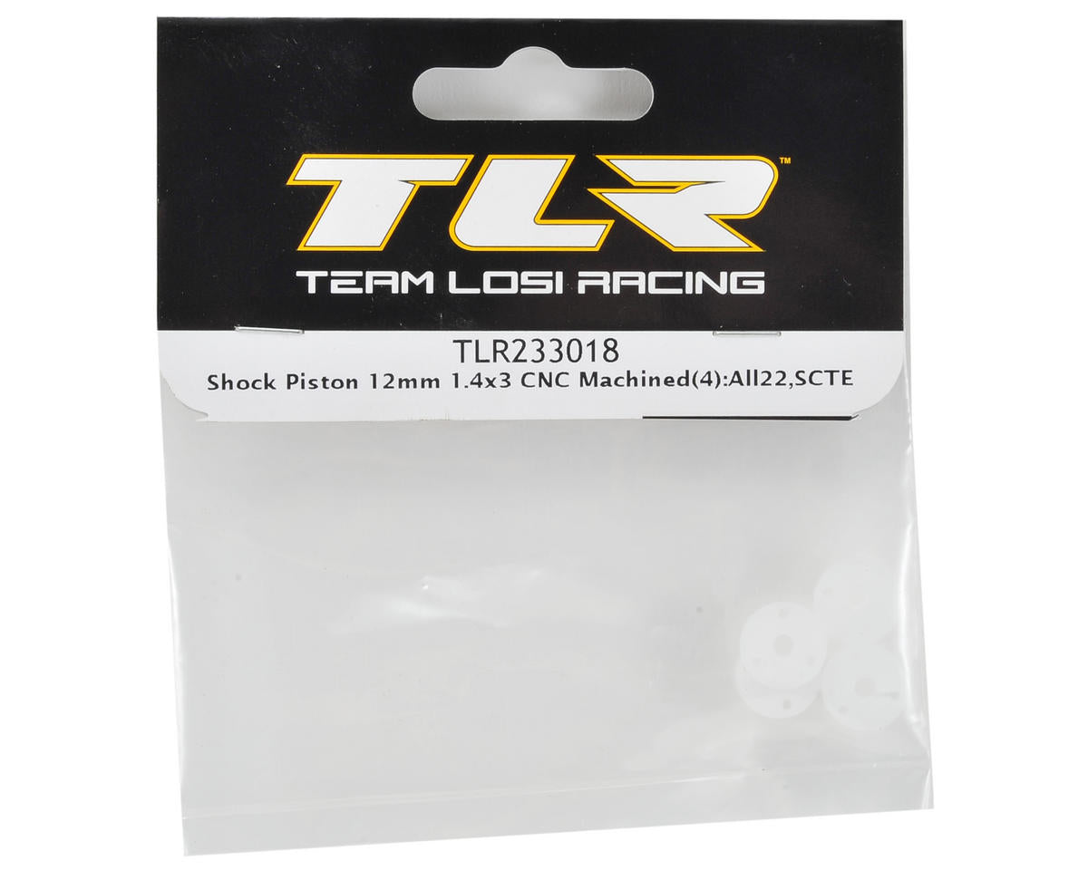 Team Losi Racing 12mm CNC Machined Shock Piston (4) (1.4x3)
