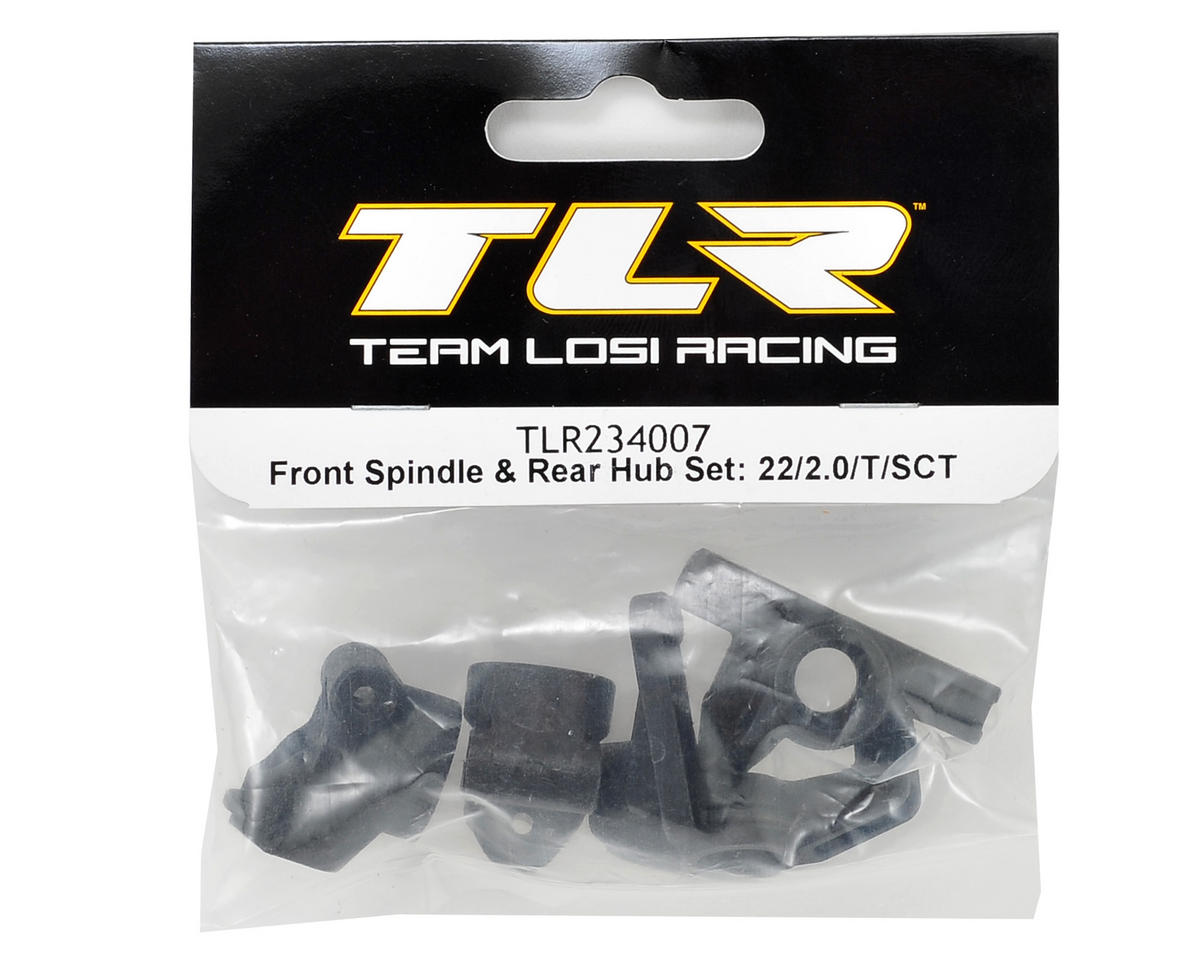 Team Losi Racing 22 2.0 Front Spindle & Rear Hub Set