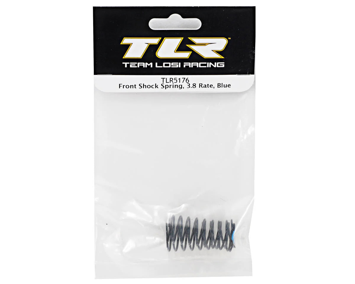 Team Losi Racing Front Shock Spring Set (3.8 Rate/Blue) (TLR 22)