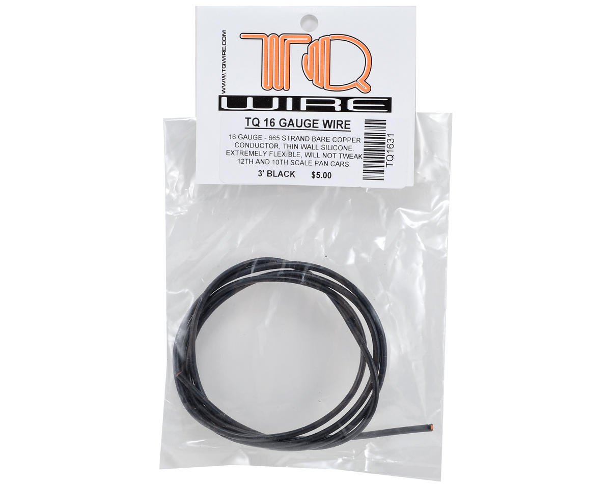 TQ Wire Silicone Wire (Black) (3') (16AWG)