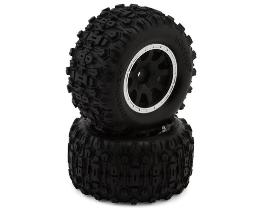 Traxxas Mini Maxx® Sledgehammer Front Pre-Mounted Tires (Black) (2)