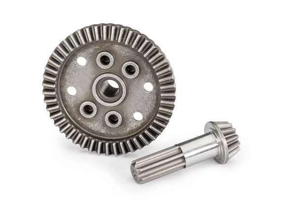 Traxxas Ring gear, Differential, 47-tooth/ Pinion Gear, Differential, 12-tooth (planetary) (front)