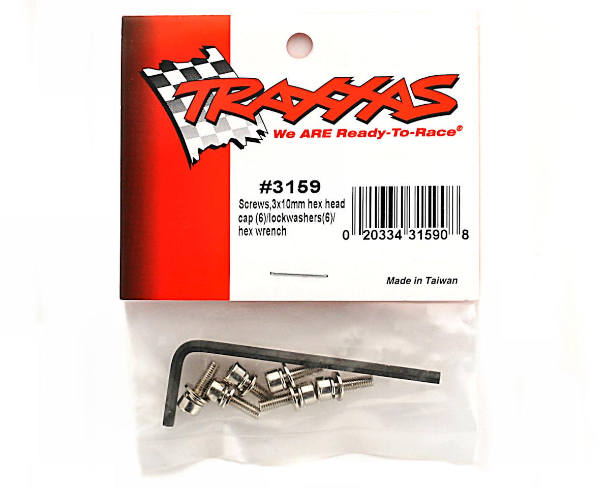 M3x10mm Cap Head Screw w/Lockwashers (6) Traxxas