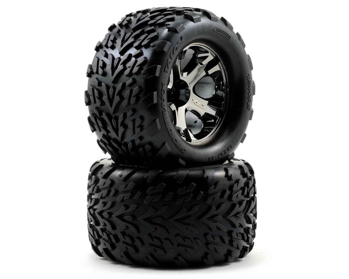 Traxxas Talon - 2.8" Front Tires w/All-Star Wheels (2) (Black Chrome)