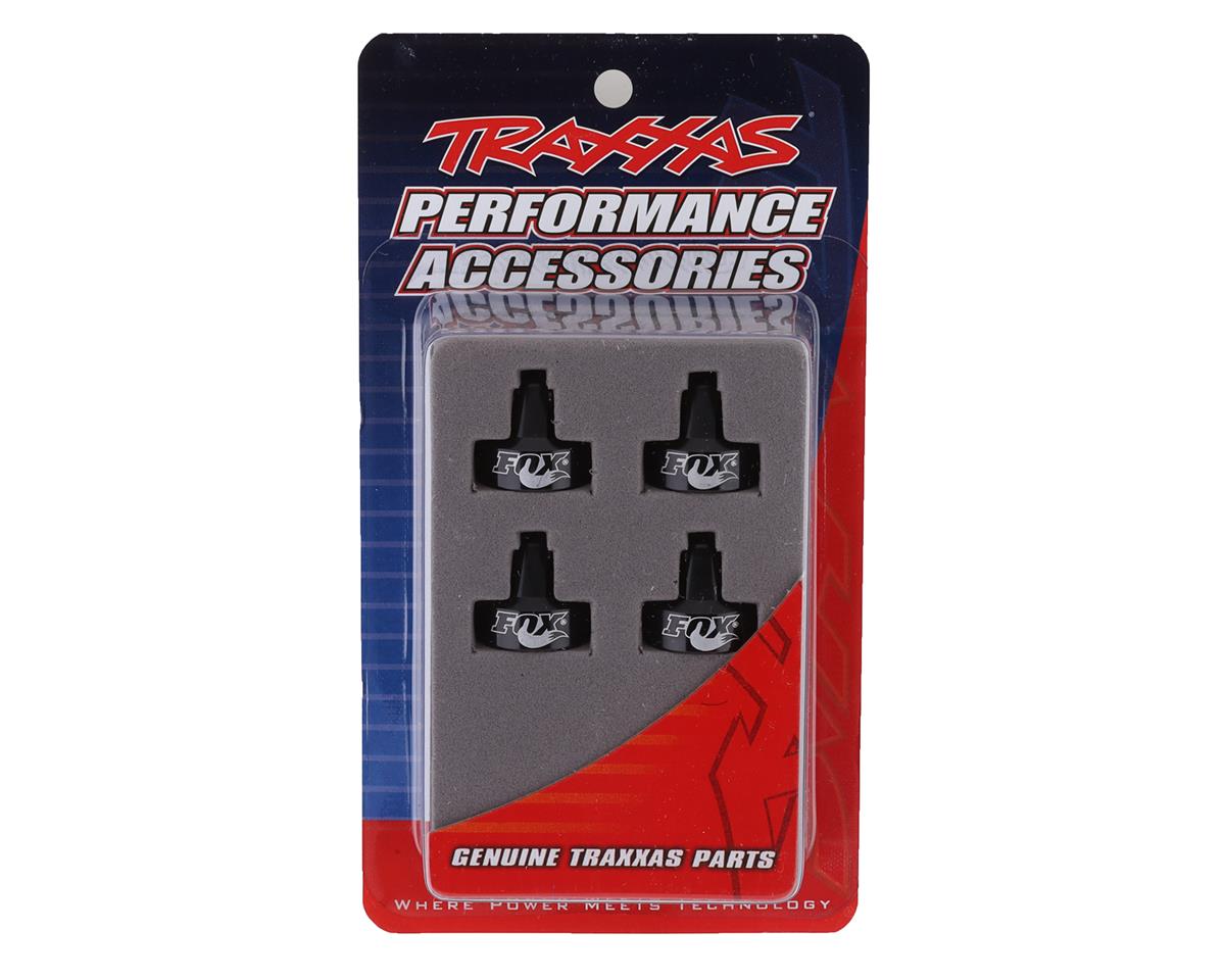 Traxxas Unlimited Desert Racer Aluminum "Fox" Shock Caps (Black) (4)