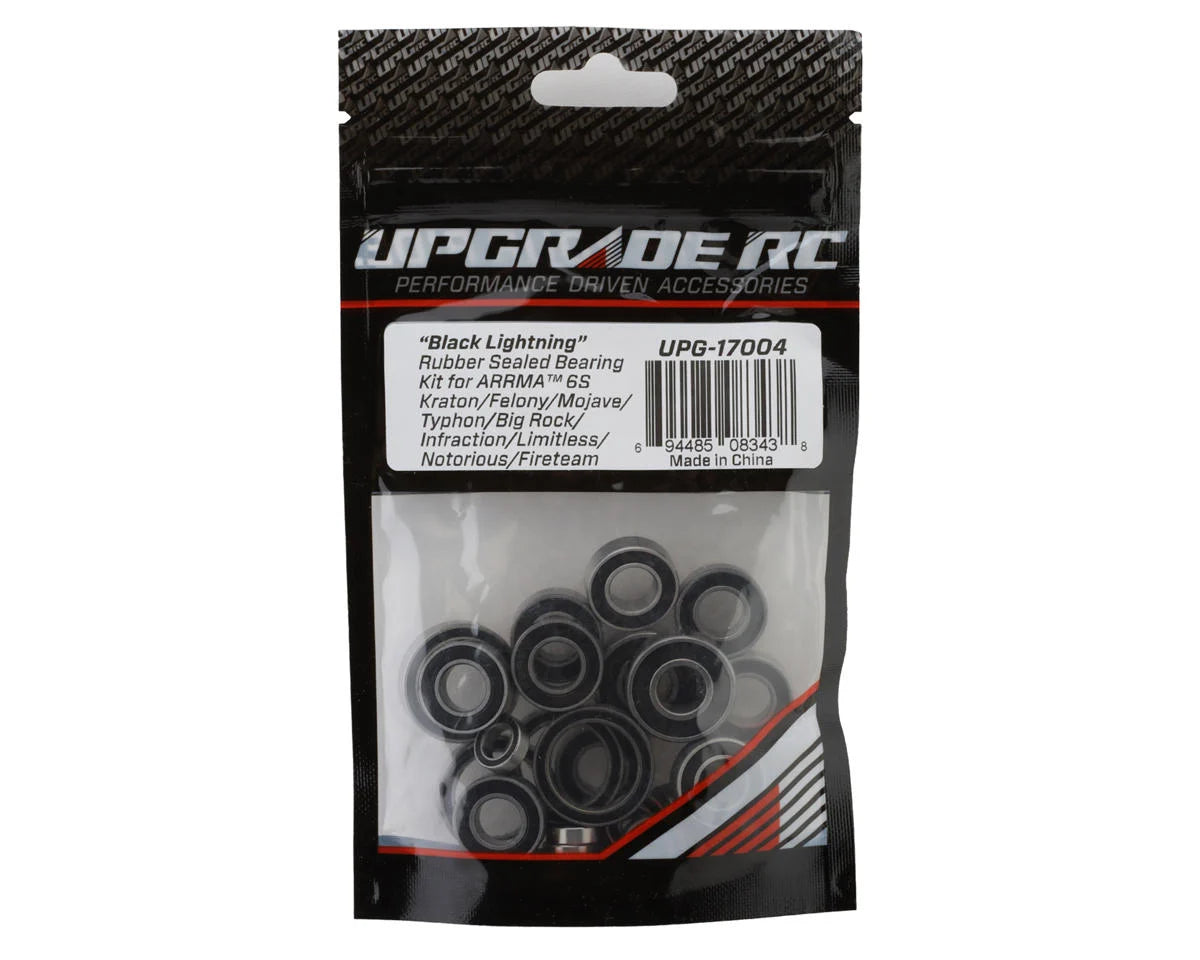 UpGrade RC "Black Lightning" Rubber Sealed Bearing Kit for Arrma™ 6S