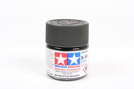Tamiya Acrylic Mini X-10 Gunmetal 1/3 oz - TAM81510