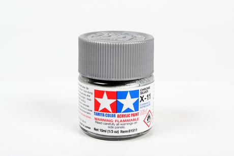 Tamiya Acrylic Mini X-11 Chrome Silver 1/3 oz - TAM81511