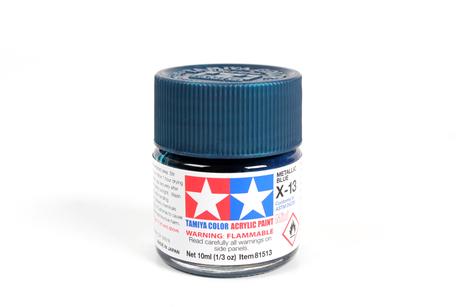 Tamiya Acrylic Mini X-13 Metallic Blue 1/3 oz - TAM81513