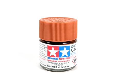 Tamiya Acrylic Mini X-34 Metallic Brown 1/3 oz - TAM81534