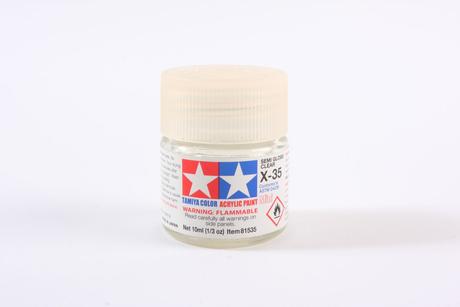 Tamiya Acrylic Mini X-35 Semi Gloss Clear 1/3 oz - TAM81535