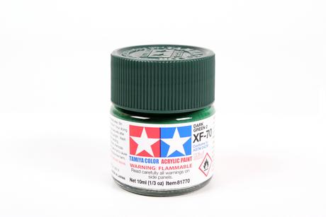 Tamiya Acrylic Mini XF-70 Dark Green 2 1/3 oz - TAM81770
